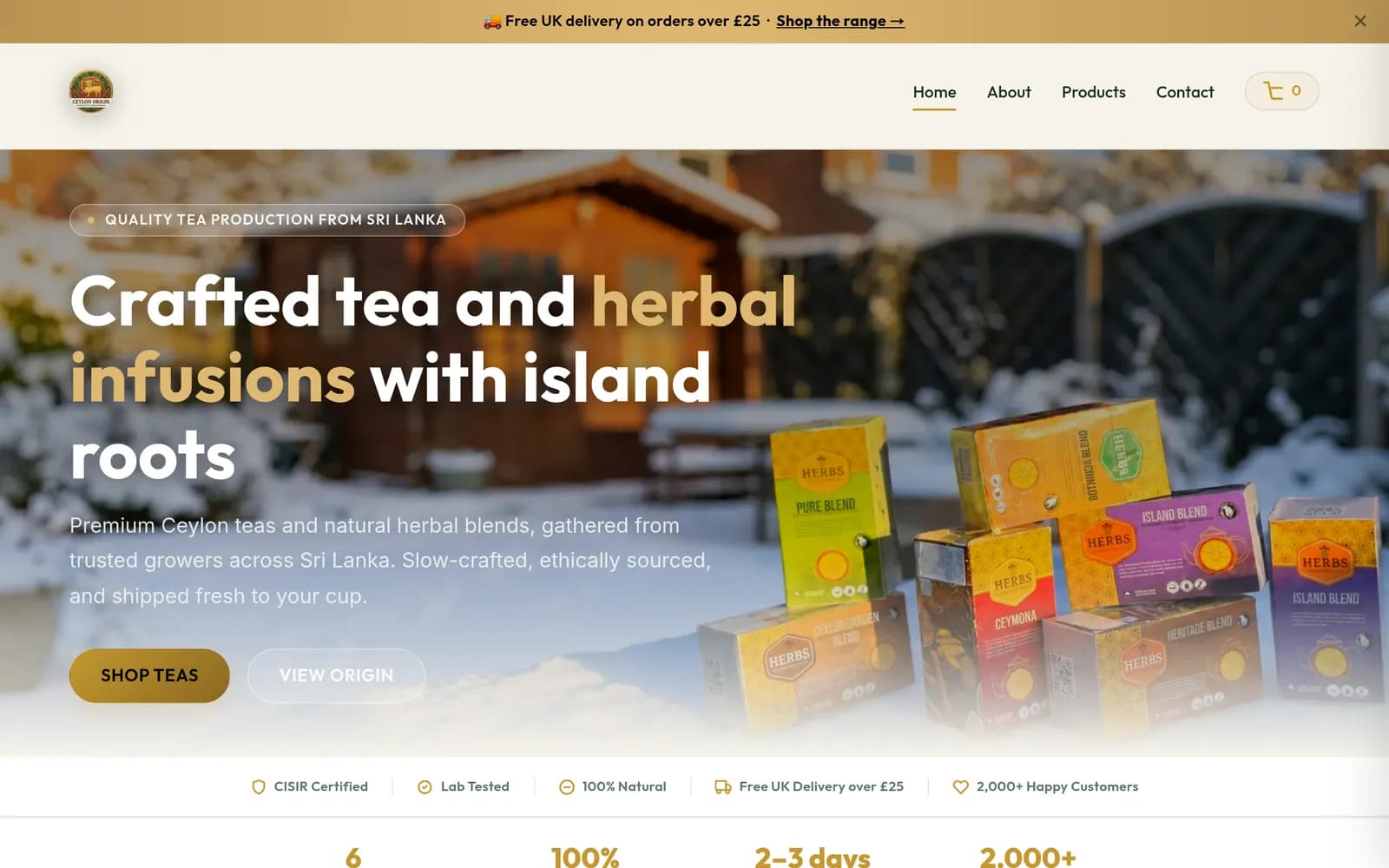 Ceylon Origin website