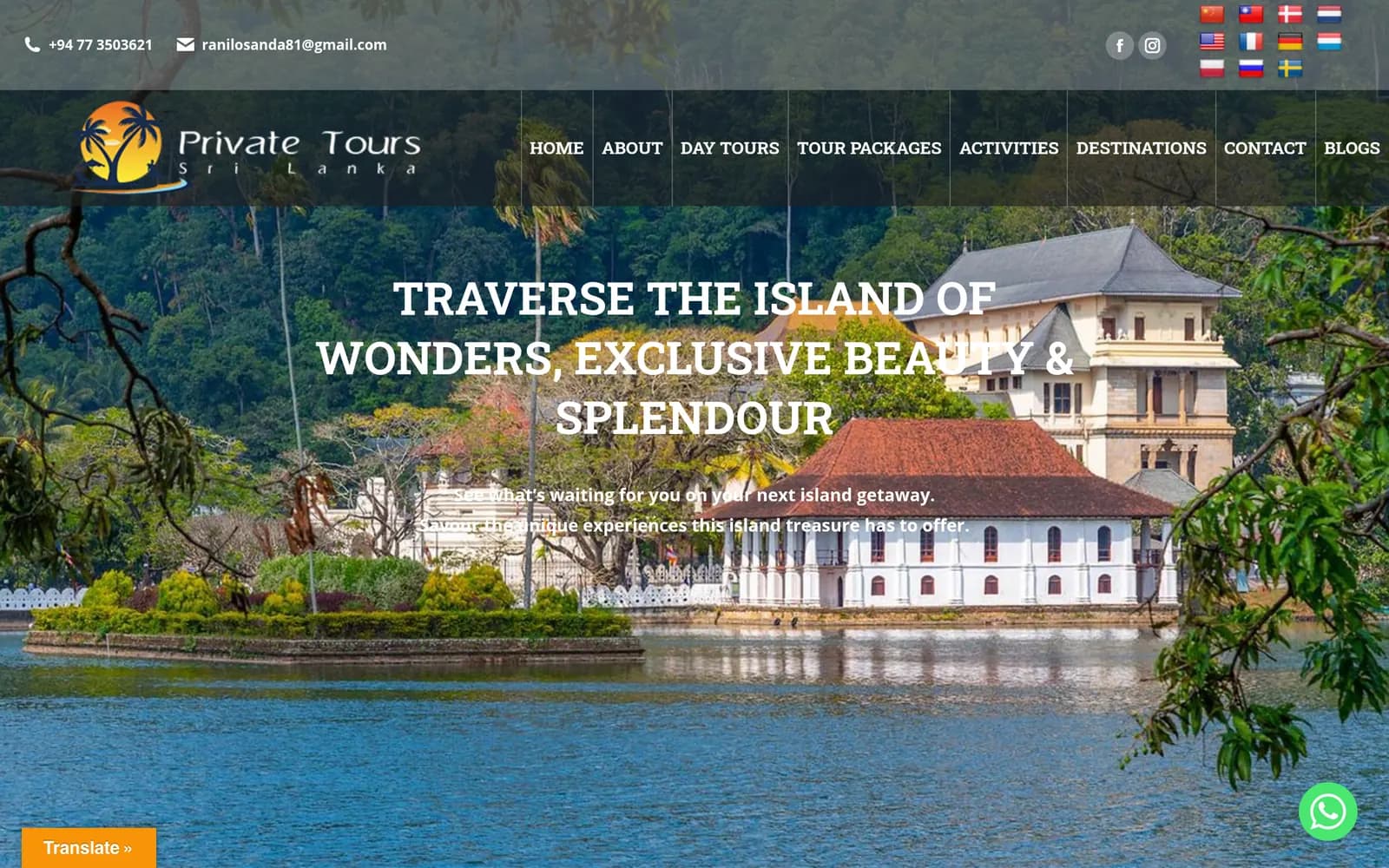 Private Tours SL website