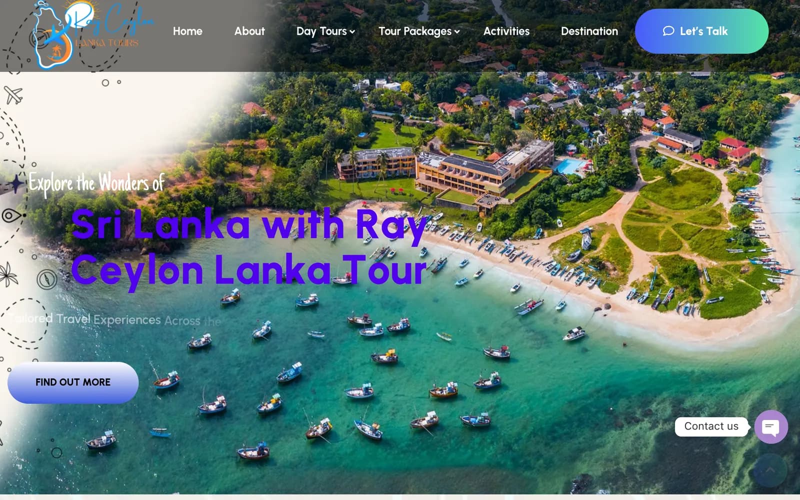 Ray Ceylon Lanka Tours website