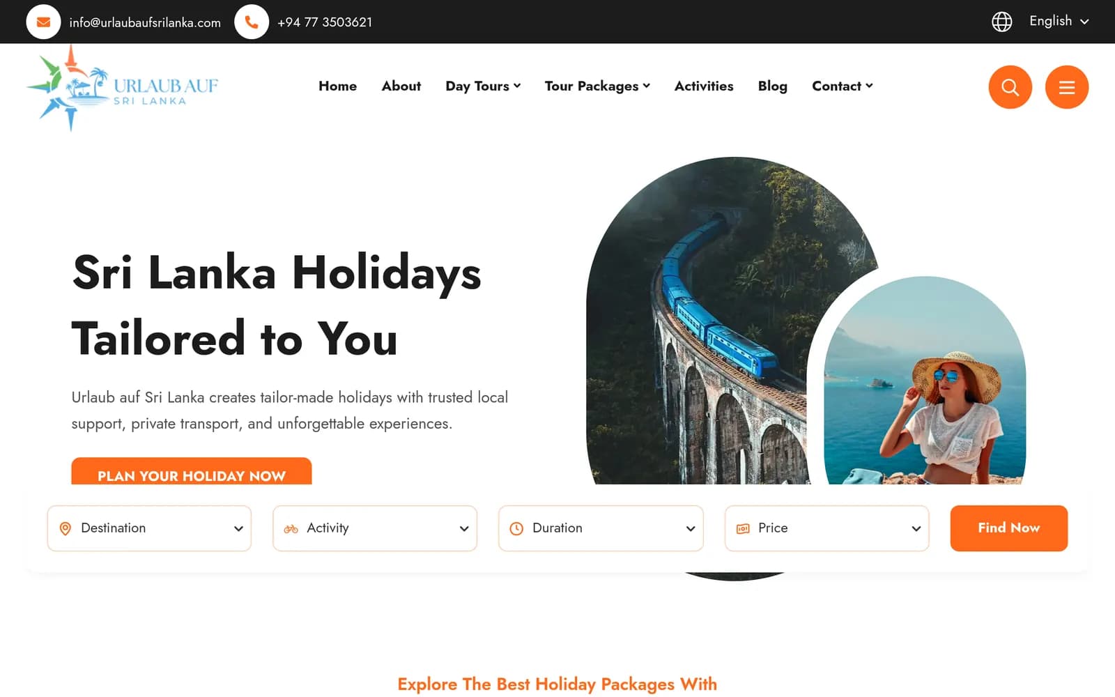 Urlaub auf Sri Lanka website